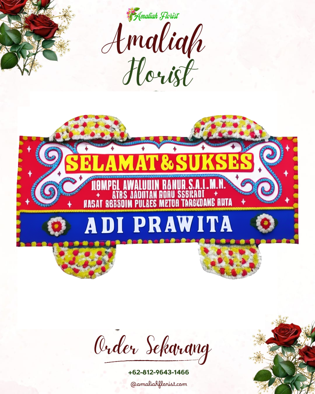 Papan Bunga Ucapan Selamat Karangpenang